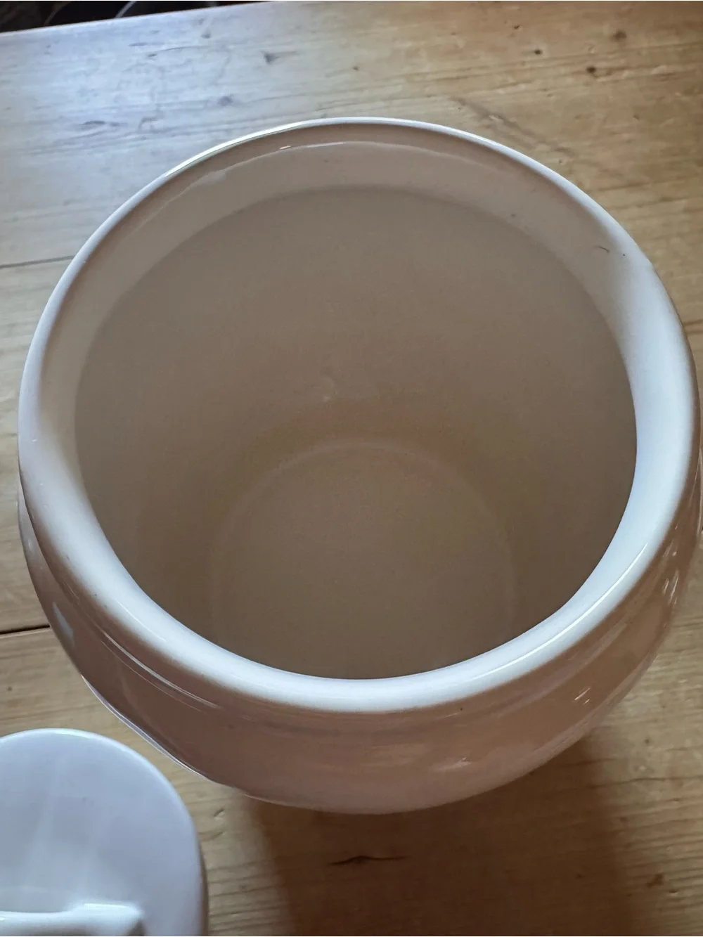 Magenta White Ceramic Flour Canister